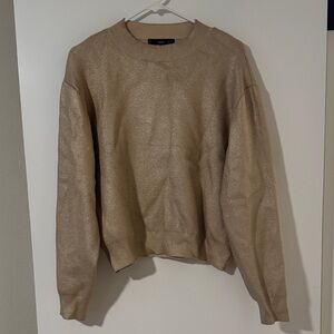 Mango Gold Metallic Sweater